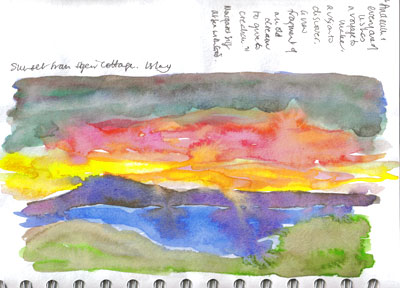 sunset from sgeir cottage