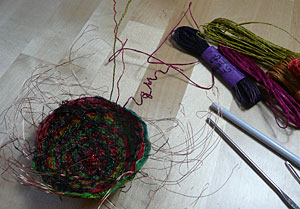 twisting wire and hemp