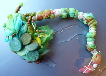 tied fabric ready for dyeing