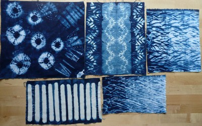 indigo shibori samples