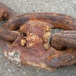 rusty anchor chain